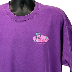 Vintage Priviteras Farm Market T Shirt Mens 3XL Purple 90s Fredonia New York USA - Picture 1 of 10