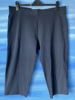 M&S Collection Ladies Size Crop Pants Capri Trousers Navy 3/4 Leg Marks Spencer - Image 1 of 4