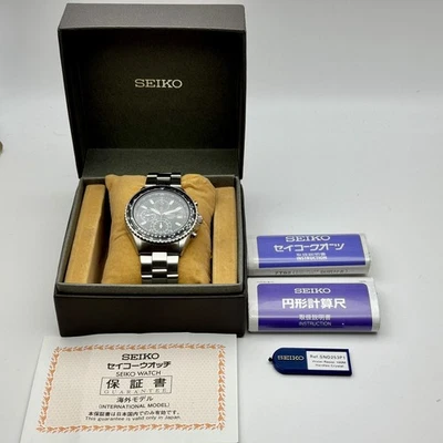 SEIKO Flight master SND253P1 Pilot Chronograph Quartz Watch 7T92-0CF0 Black dial - Image 1 of 4