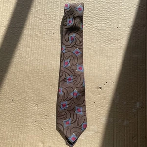 Cellini Collection Men’s Tie Silk USA Geometric Luxury Vintage - Picture 1 of 5