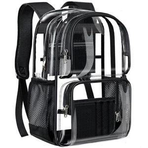 PAMANO Clear Backpack Heavy Duty Transparent See Through Bag for College Work... - Picture 1 of 7