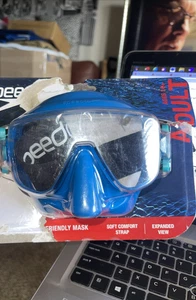 Speedo Unisex-Erwachsene leichte Reise Freizeit Maske Erwachsene Alter 14+ blau - Bild 1 von 2