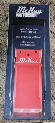 Trituradora de latas y botellas de metal Mckay 16 oz, trituradora montada en pared de alta resistencia BLANCA Foto 1 de 3