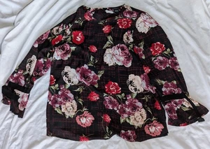 Liz Claiborne Damen Blumen Karriere Bluse Größe Large - Bild 1 von 4