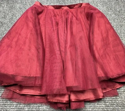 Falda JJ's House Mujer Mediana Borgoña Tul Capas Formal Fiesta Malla Midi Foto 1 de 4
