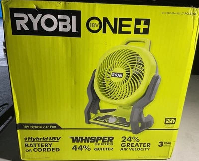RYOBI 18V Híbrido PCL811 SERIE 7-1/2 pulgadas Kit Ventilador con Batería y Cargador NUEVO Foto 1 de 4