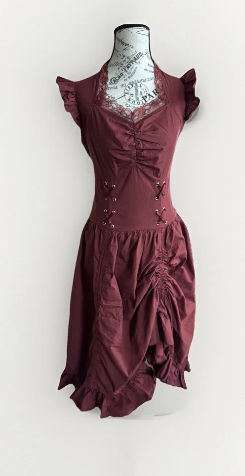 Belle Poque Dress Victorian Gothic Lolita Ruffle Ruched Steampunk Women’s Size S - Image 1 of 4