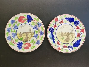 Lote de 2 PLATOS antiguos para conejo de rana Staffordshire juego de salpicaduras de palo 3 - Imagen 1 de 9