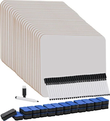 52 Stück whiteboard klein, Mini Whiteboard a4, abwischbare tafel mit 52 Stiften - Bild 1 von 4