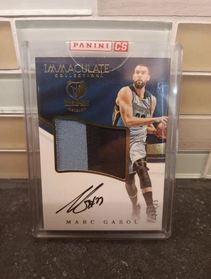 2016-17 Panini Immaculate Jumbo Jersey Swatch Patch Auto PP-MG Marc Gasol /35 - Image 1 of 2
