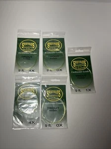 Sportsman Warehouse Freshwater Leader Trout Knotless 9ft 4x Ox & 1x (Lot Of 5) - Picture 1 of 4