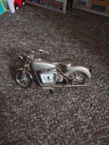Motorrad Tischuhr Sammlerstück Vintage Uhr Messing stehend Quarz - Bild 1 von 11