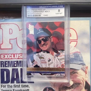 DALE EARNHARDT 1994 PRESS PASS VIP "DRIVER'S CHOICE" #1 of 9 NASCAR INSERT - Picture 1 of 2