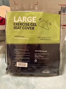 Bikeroo GRANDE COPRICUSCINO SEDILE BICI DA GINNASTICA 10""x11"" GEL MORBIDO NUOVO nero - Foto 1 di 5