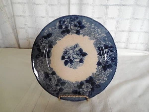 W Adams & co Tunstall England wild rose flow blue plate Rare!* - Picture 1 of 5