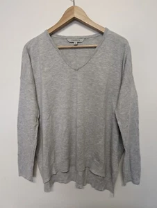 Emerson Womens Size 12 Grey Knit Sweater Jumper T Shirt Pullover Lightweight Hem - Picture 1 of 8