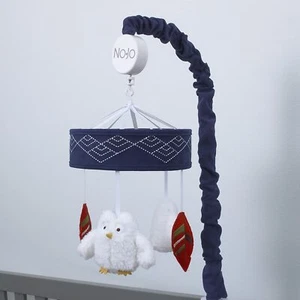 Nojo Teepee Baby Musical Crib Mobile Blue White Owls Feather Birth - 5 months - Picture 1 of 2