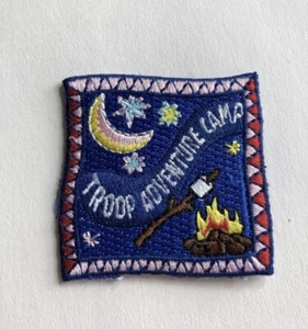 1 NEW BSA Boy Scouts Embroidered Patch TROOP ADVENTURE CAMP camping - Picture 1 of 2