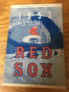 Programa de béisbol de los Medias Rojas de Boston vs Philadelphia A 1953 - Imagen 1 de 8