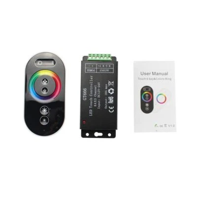 GT666 18A RGB LED LED Strip Controller wireless RF Touch Remote Dimmer Switch - Image 1 of 4