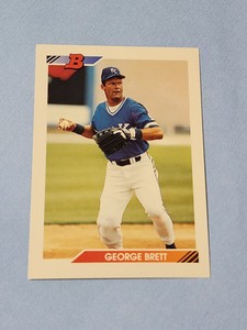 1992 bowman george brett #500 kansas city royals HOF
