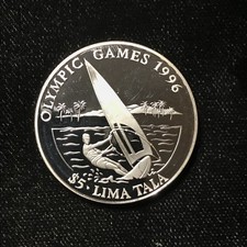 1994 5 TALA - TOKELAU - SAILBOARDING - PROOF - SILVER - Lot#A724