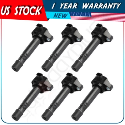 Paquete de 6 bobinas de encendido para 15-19 Acura MDX RLX TLX 2013-2017 Honda Accord 3,5 L V6 Foto 1 de 4