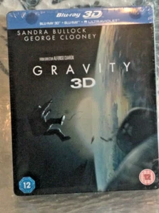 GRAVITY 3D Blu-Ray SteelBook UK Exclusive 2-Disc Region ABC New OOP Rare Tear - Picture 1 of 2