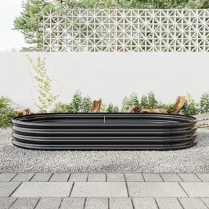 Large Oval Metal Raised Garden Bed–Black Planter for Plants, Vegetables, Flowers - Picture 1 of 12