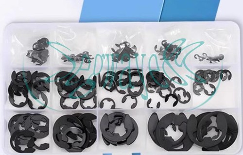 120Pcs Assortment Kit 3mm 4mm 5mm 6mm 8mm 9mm E-Clip & Retaining Ring ...