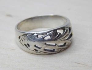Old Vintage 925 Sterling Silver Ring size 6.5, made in Ukraine 1997 - Picture 1 of 9