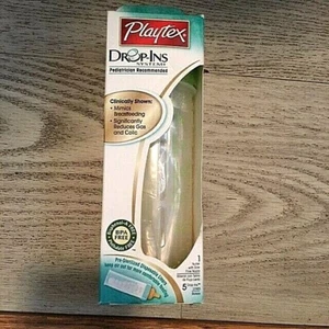 Vintage Playtex Original Drop In Nurser Bottle Slow Nat Latch Latex Nipple Green - Picture 1 of 1