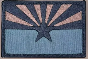 BANDERA DEL ESTADO DE AZ ESTADOS UNIDOS OCCIDENTAL PUESTA DE SOL BOSQUE GANCHO TÁCTICO PARCHE MORAL - Imagen 1 de 3