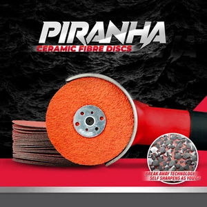 5" 125mm Piranha Ceramic Fibre Sanding Discs for Angle Grinder - Wood, Metal - Picture 1 of 14