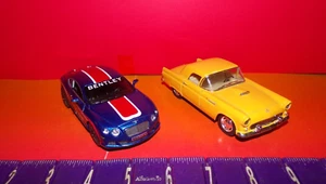 Kinsmart '55 FORD THUNDERBIRD & 2012 BENTLEY DIECAST PULL BACK & GO LOOK GREAT - Picture 1 of 6