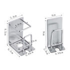 2 Pcs Stainless Steel Toothbrush Holder Wall Rack Toothpaste