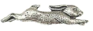 Country Rabbit Finely Handcrafted in Solid Pewter In UK Lapel Pin Badge - Picture 1 of 3