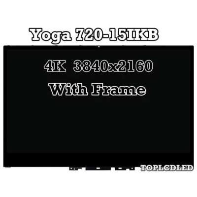 4K 3840x2160 Lenovo Yoga 720-15IKB UHD LCD Bildschirm Berühren Rahmen Baugruppe - Bild 1 von 4