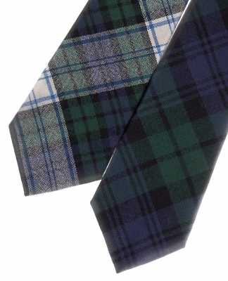 Tartan Tie Black Watch OR Pocket Square Scottish Wool Plaid  - Image 1 of 2