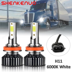 H11 LED Headlight Bulbs Kit Low Beam 100W 6000K White for Kenworth T680 T880 - Bild 1 von 12