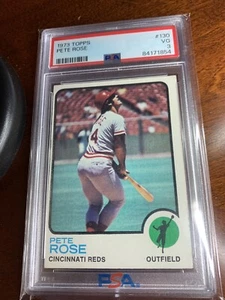 Topps #130 1973 Pete Rose PSA 3 en muy buen estado b - Imagen 1 de 2