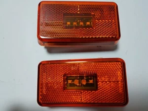 Paar LED (4 LEDs) gelbe Seitenmarkierungsleuchten Lampe für SCANIA P-G-R-T SERIE 24V E9 - Bild 1 von 8