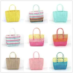 Woven Vacation Beach Bag Hollowed Out Vegetable Basket Bag Popular Carry Basket - Picture 1 of 29