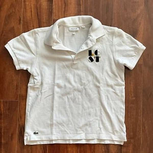 LACOSTE Kids Boys White Short Sleeve Polo Size 12 152cm - Picture 1 of 5