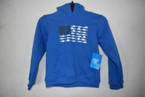 Columbia Sportswear Boys' PFG Fish Flag Hoodie Bright Blue X-Small 2012031 487 - Picture 1 of 4