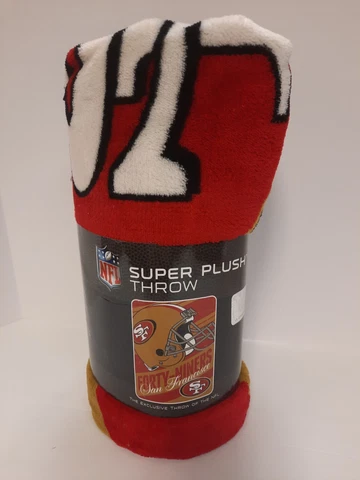 San Francisco 49ers Fleece Super Plush Throw Blanket 46"x 60" Soft NEW Cover