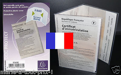 Protection Plastique Pour CARTE GRISE Protege Housse Pochette étuis De FRANCE • 3.99€