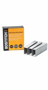 Heavy-Duty Premium Staples 0.94" Leg 0.5" Crown Carbon Steel 1000/Box - Picture 1 of 1