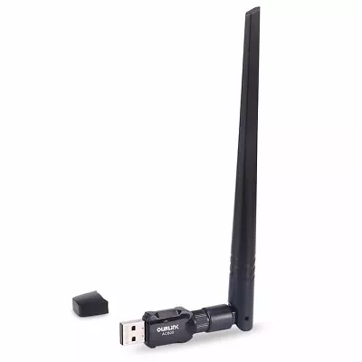 600Mbps Wireless 802.11AC Dual Band USB WiFi Internet Network adapter w/ Antenna - Image 1 of 4