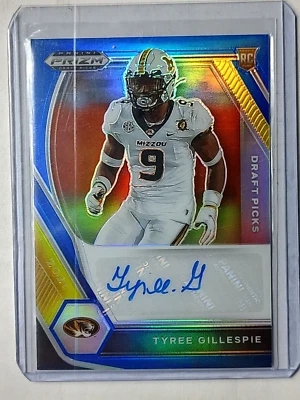2021 Prizm Draft Auto Blue #285 Tyree Gillespie Missouri Rookie #'d /149 - Image 1 of 2